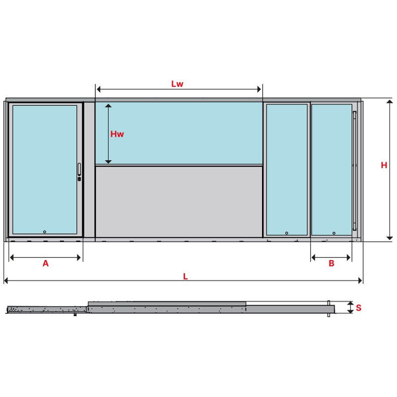 Door with window 2179/01 (1/3)